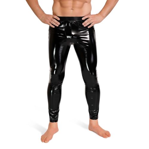 Лакированные мужские леггинсы цвет черный Art of Sex Matthias размер L
