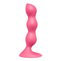 Анальный стимулятор-бусины на присоске красного цвета Satisfyer Triple Ball-R 