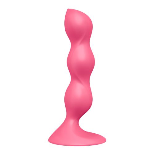 Анальный стимулятор-бусины на присоске красного цвета Satisfyer Triple Ball-R 