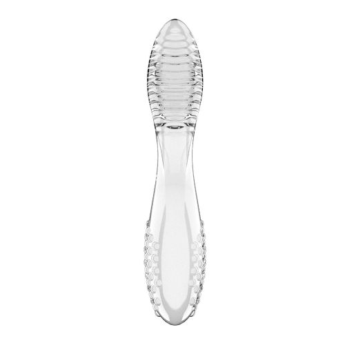 Двусторонний стеклянный дилдо прозрачный Satisfyer Dazzling Crystal 2 Transparent
