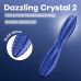 Двусторонний стеклянный дилдо синий Satisfyer Dazzling Crystal 2 