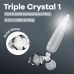 Трехсторонний стеклянный дилдо прозрачный Satisfyer Triple Crystal 1 Transparent