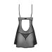 Сорочка прозора чорна Obsessive Euridia chemise & tanga розміри XS/S