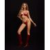 Сексуальный комплект красный Obsessive Inferro 2-pcs set размеры S/M/L