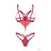 Боди откровенное красного цвета Obsessive Matildea crotchless teddy размеры S/M