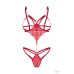 Боди откровенное красного цвета Obsessive Matildea crotchless teddy размеры S/M