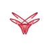 Трусики з відкритим доступом червоні Obsessive Matildea crotchless thong 2XL/3XL