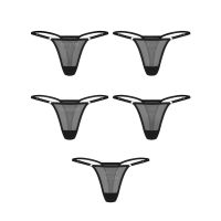 Набор трусиков с надписями черные Obsessive Violami 5-pack thong размеры S/M 5 штук