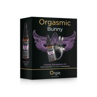 Набор для секса возбуждающие капли и эрекционное виброкольцо Orgie Orgasmic Bunny