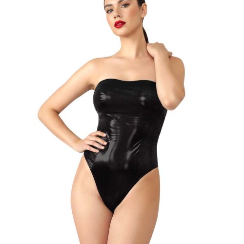 Боди цвет черный с эффектом мокрого бархата Art of Sex Jazz размер M