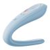 Вібратор для пар блакитного кольору Satisfyer Double Classic Light Blue з одним двигуном