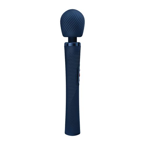 Масажер у вигляді мікрофону суперпотужний та легкий синій Fun Factory VIM Vibrating Wand до 6 годин роботи
