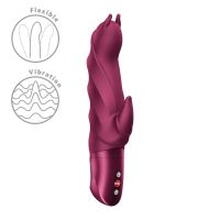Вібратор з ріжками з відростком для клітора червоний Fun Factory Darling Devil Wine Red