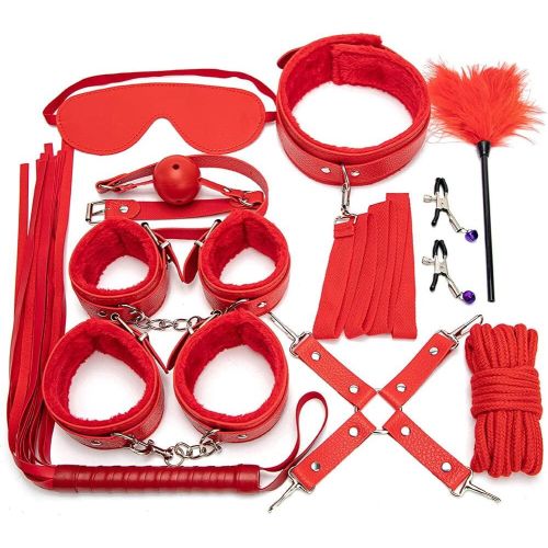 Набір для BDSM на 10 предметів червоного JSY KB80608