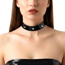 Лакированный чокер с шипами цвет черный Art of Sex Mistress размер L