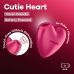 Вакуумний стимулятор-серце з вібрацією червоний Satisfyer Cutie Heart Battery Series