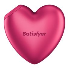 Вакуумний стимулятор-серце з вібрацією червоний Satisfyer Cutie Heart Battery Series