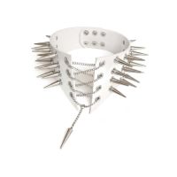 Чокер-комір з шипами екошкіри колір білий Art of Sex Ariadne розміри XS-M