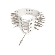 Чокер-воротник с шипами экокожа цвет белый Art of Sex Ariadne размеры XS-M