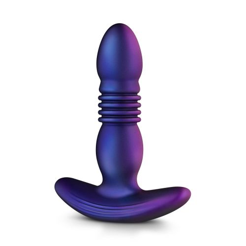 Анальна вібропробка з пульсацією фіолетова Hueman Supernova Thrusting Buttplug