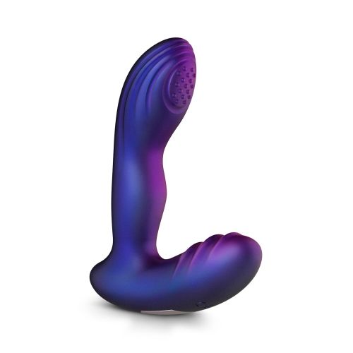 Вибромассажер простаты с пульсацией фиолетовый Hueman Galaxy Tapping Buttplug