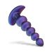 Анальний вібратор рельєфний із пультом керування фіолетовий Hueman Galaxy Force Anal Beads