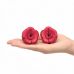 Зажимы для сосков с вибрацией в форме цветка красные Teazers Vibrating Nipple Clamps