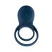 Ерекційне віброкільце на член подвійне силіконове синє Boners Vibrating Double Cock Ring