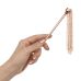 Лоскіт з металевим флоггером 2в1 чорно золотистий Rosy Gold - Feather Tickler & Whip