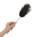 Лоскіт з металевим флоггером 2в1 чорно золотистий Rosy Gold - Feather Tickler & Whip
