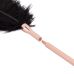Лоскіт з металевим флоггером 2в1 чорно золотистий Rosy Gold - Feather Tickler & Whip