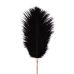 Лоскіт з металевим флоггером 2в1 чорно золотистий Rosy Gold - Feather Tickler & Whip