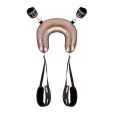 Набір для фіксації для шиї та ніг золотистий з чорним Rosy Gold Neck and Leg Sling Restraint Set