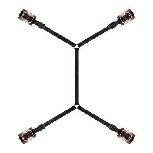 Фіксатор рук та ніг для ліжка чорний Rosy Gold Under-Mattress Restraint Set