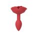 Силіконова анальна пробка з червоною трояндою Lux Active Red Rose Silicone Anal Plug