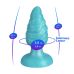 Анальная пробка на присоске рельефная бирюзовая SilexD Fantasy Melty Plug размер M 