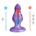 Анальная пробка на присоске рельефная фиолетовая SilexD Fantasy Queen Plug размер M 