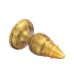Анальная пробка на присоске ребристая золотистая SilexD Fantasy Goldy Plug размер M 