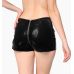 Шортики на блискавці чорний колір з ефектом мокрого оксамиту Art of Sex Jarina розмір L