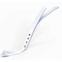 Паддл двухслойный фиксации натуральная кожа белого цвета Feral Feelings Leather Mini Paddle 