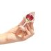 Роскошная анальная пробка с настоящей розой внутри прозрачная Loviss Rose Anal Plug 