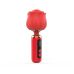 Вібромасажер голівка у вигляді червоної троянди Loviss Rose Mini Massage Wand Vibrator 9 режимів