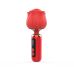 Вібромасажер голівка у вигляді червоної троянди Loviss Rose Mini Massage Wand Vibrator 9 режимів
