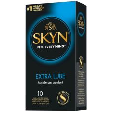 Презервативы с гладкой текстурой полиизопреновые на на 40 % больше смазки SKYN Extra Lube 10 штук