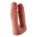 Двойной фаллоимитатор реалистичный Насадка для секс-машин телесный Hismith Double Penetrator Dildo система KlicLok