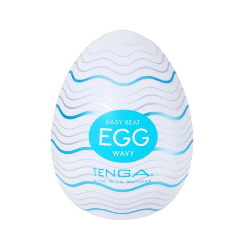 Мастурбатор-яйце для чоловіків прозорий Tenga Egg Wavy