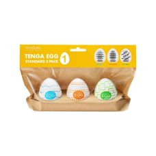 Набор мастурбаторов-яиц прозрачного цвета Tenga Egg Standard 3 Pack 1 Wavy, Starry, Cubic 3 штуки