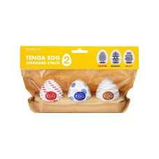 Набор мастурбаторов-яиц прозрачного цвета Tenga Egg Standard 3 Pack 2 Twister, Bouncy, Silky 3 штуки