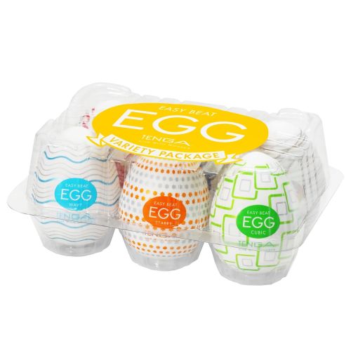 Набір мастурбаторів-яєць прозорого кольору Tenga Egg Variety Pack - Standard 6 штук