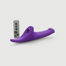 Вібронасадка для страпону з вакуумною стимуляцією фіолетова Strap-On-Me Multi Orgasm Dildo розмір L